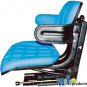 W222BU Universal full suspension adjustable Tractor Seat with armrest BLUE