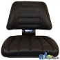T122BL Universal Forklift & Compact Tractor Seat w/ Slide Track BLACK
