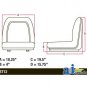 TMS444GR Universal Michigan Style Tractor Seat w/ Slide Track GRAY