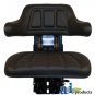 W300BL Universal Adjustable Tractor Seat with Arm Rest BLACK
