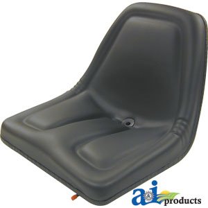 TMS444BL Universal Michigan Style Tractor Seat w/ Slide Track BLACK