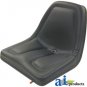 TMS444BL Universal Michigan Style Tractor Seat w/ Slide Track BLACK