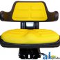 W223YL Universal full suspension adjustable Tractor Seat with armrest YELLOW