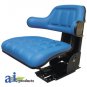 WF222BU Universal Flip-Up Tractor Seat with Arm Rest BLUE