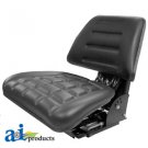TF222BL Universal Flip-Up Tractor Seat Trapezoid Back BLACK