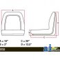 VLD1590 Compact Tractor Seat 16" Narrow Flip Style Dishpan w/ Brackets