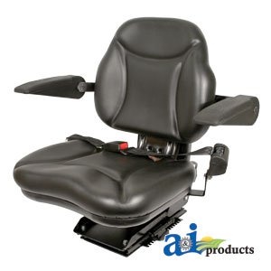 BBS108BL Universal Big Boy Tractor Seat w/ Armrests BLACK