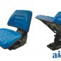 TF222BU Universal Flip-Up Tractor Seat Trapezoid Back BLUE