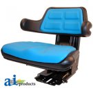 W223BU Universal full suspension adjustable Tractor Seat with armrest BLUE