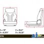 MSG95GGRC-ASSY Air Ride Tractor/Truck Seat Assembly CHARCOAL MATRIX CLOTH