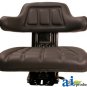 W222BL Universal full suspension adjustable Tractor Seat with armrest BLACK