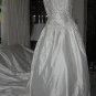 Wedding Gown Silk Pearls Lace Embroidery  sz 14