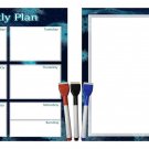 (Set with 5 Items) - Weekly Magnetic Dry Erase Calendar Planner Organizer - v9 (Set with 5 Items) - Weekly Magnetic Dry Erase Calendar Planner Organizer - v9