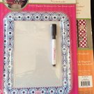 Magnetic Dry Erase Board for your Locker - Navy_Light Blue Flowers by Locker Lookz Magnetic Dry Erase Board for your Locker - Navy_Light Blue Flowers by Locker Lookz