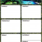 Magnetic Dry Erase Calendar - Weekly Planner _ Locker Wallpaper - (Full sheet Magnetic) - v2