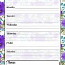 Magnetic Dry Erase Calendar - White Board Planner for Refrigerator - Flowers 3_028