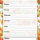 Magnetic Dry Erase Calendar - White Board Planner for Refrigerator - Flowers 3_029