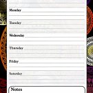 Magnetic Dry Erase Calendar - White Board Planner for Refrigerator - Fractal 3_020