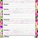 Magnetic Dry Erase Calendar - White Board Planner for Refrigerator - Multicolored Flowers 3_027