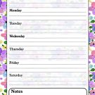 Magnetic Dry Erase Calendar - White Board Planner for Refrigerator - Multicolored Flowers 3_031 Magnetic Dry Erase Calendar - White Board Planner for Refrigerator - Multicolored Flowers 3_031