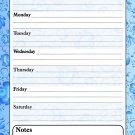 Magnetic Dry Erase Calendar - White Board Planner for Refrigerator - Paisley Blue 3_024 Magnetic Dry Erase Calendar - White Board Planner for Refrigerator - Paisley Blue 3_024