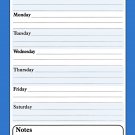 Magnetic Dry Erase Calendar - White Board Planner for Refrigerator _ School Lockers - Blue 3_011