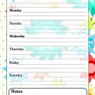 Magnetic Dry Erase Calendar - White Board Planner for Refrigerator _ School Lockers - Flowers 3_01