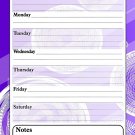 Magnetic Dry Erase Calendar - White Board Planner for Refrigerator _ School Lockers - Fractal 3_02