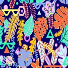 Magnetic Locker Wallpaper (Full Sheet Magnetic) - (Tropical Leaves) - Pack of 3 Sheets ((vb036)