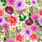 Magnetic School Locker Wallpaper (Full Sheet Magnetic) - Flowers - Pack of 3 Sheets - vr13