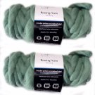 Mainstays 26 yd. Roving Yarn Pack of 2, Super Chunky, color Green, arm knit