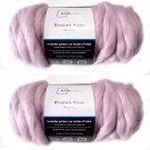 Mainstays 26 yd. Roving Yarn Pack of 2, Super Chunky, color Pink, arm knit