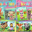 Make-A-Face - Easter Friends & Springtime Pals - Stickers Includes - Sticker Activity Book Set