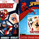 Marvel Avengers and Spider-Man - 25 Tattoo (Set of 2 Pack 50 Tattoos)