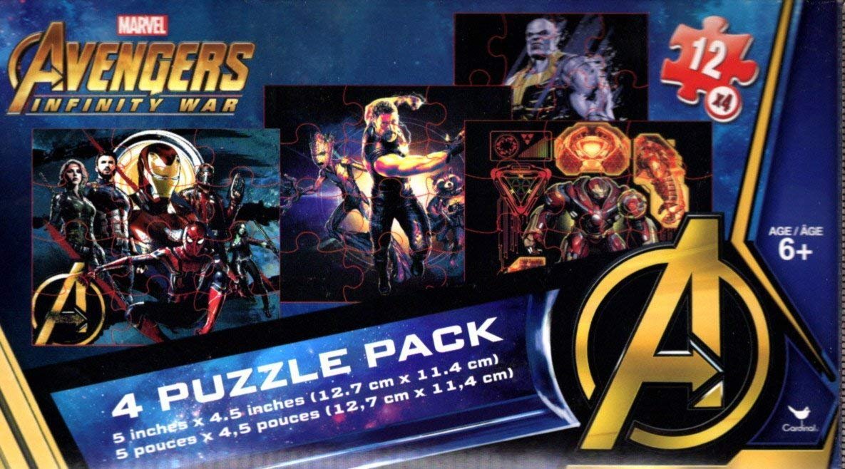 Marvel Infinity War Avengers - 12 Piece Jigsaw Puzzle (Set of 4 Different Puzzles) - v1