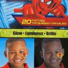 Marvel Ultimate Spiderman Glow 20 Tattoos Temporary but FUN