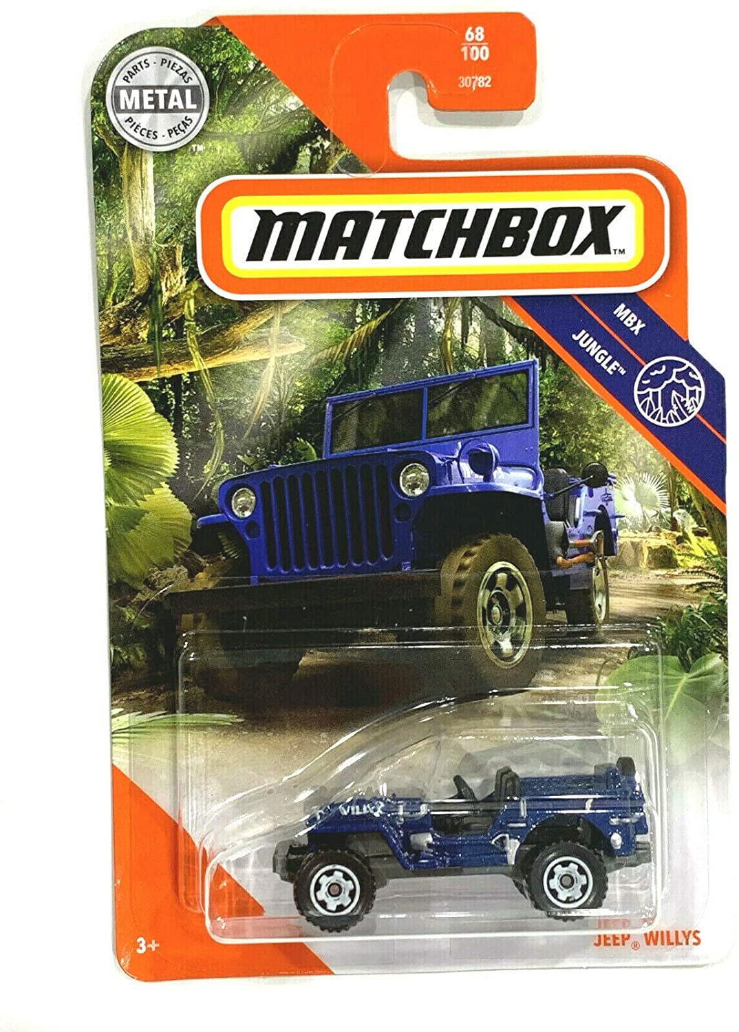 Matchbox MBX Jungle#68_100, Jeeep Willys (Blue)