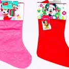 Minnie and Mickey Mouse Kids Felt Holiday Stocking Home Decor (Set of 2)