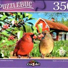 Northern Cardinals on a Fence - 350 Pieces Jigsaw Puzzle Northern Cardinals on a Fence - 350 Pieces Jigsaw Puzzle