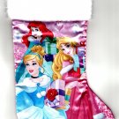 Princess - 18_ Full Printed Satin Christmas Stocking with Plush Cuff