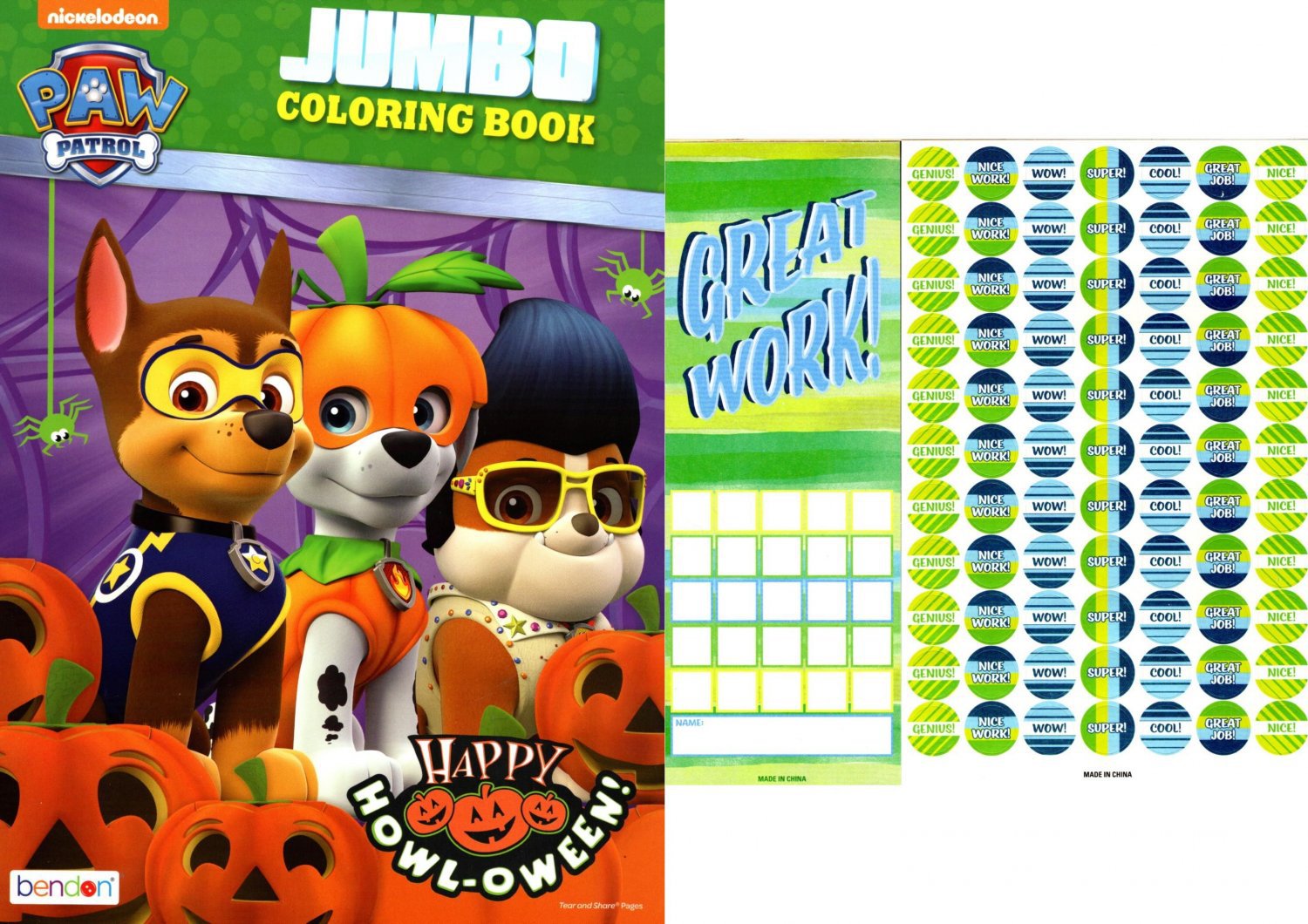 Paw Patrol - Happy Howl-Oween - Halloween Jumbo Coloring & Activity Book + Award Stickers and Charts