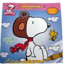Peanuts Snoopy Woodstock Color and Read Along Two Item Bundle With 8 Crayons