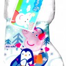 Peppa Pig - (Mini Size) 8_ Printed Satin Christmas Stocking Plush Cuff Peppa Pig - (Mini Size) 8_ Printed Satin Christmas Stocking Plush Cuff
