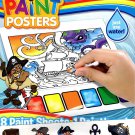 Pirates Magic Paint Posters - 8 Paint Sheets + 1 Paintbrush + Stickers