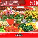 Provence Market with Local Produce and Flowers, France - 500 Pieces Jigsaw Puzzle