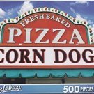 Puzzlebug 500 Piece Jigsaw Puzzle ~ Pizza and Corndog Sign