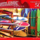 Racks of Colorful Surfboards - 500 Pieces Deluxe Jigsaw Puzzle