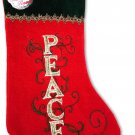 SANTA'S FINEST Christmas Holiday 19 Inch Classic Red Velvet Stockings (Edition #3)