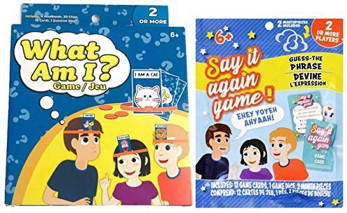 SAY IT Again (Guess -The Phrase) & What AM I Card Games (2 Games) 2 OR More Players