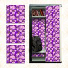 School Locker Magnetic Wallpaper - Pack of 3 Sheets - (Flowers) (vg 016)
